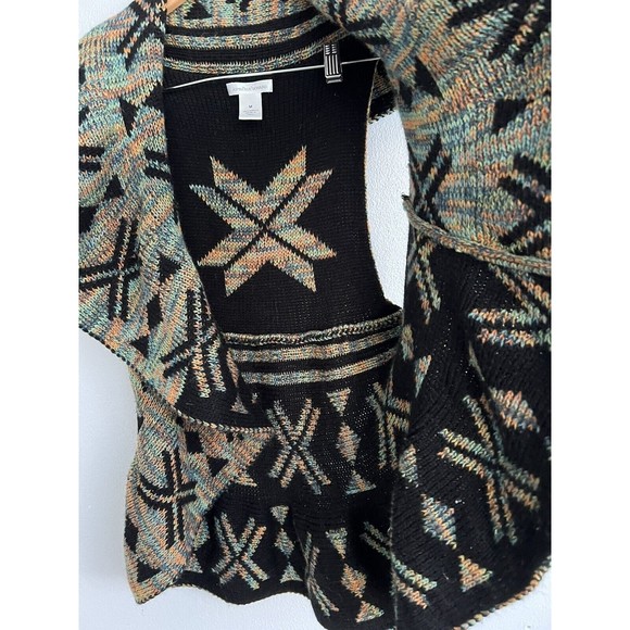 John Paul Richard Aztec pattern style multi color blue orange shawl vest M - Picture 5 of 8